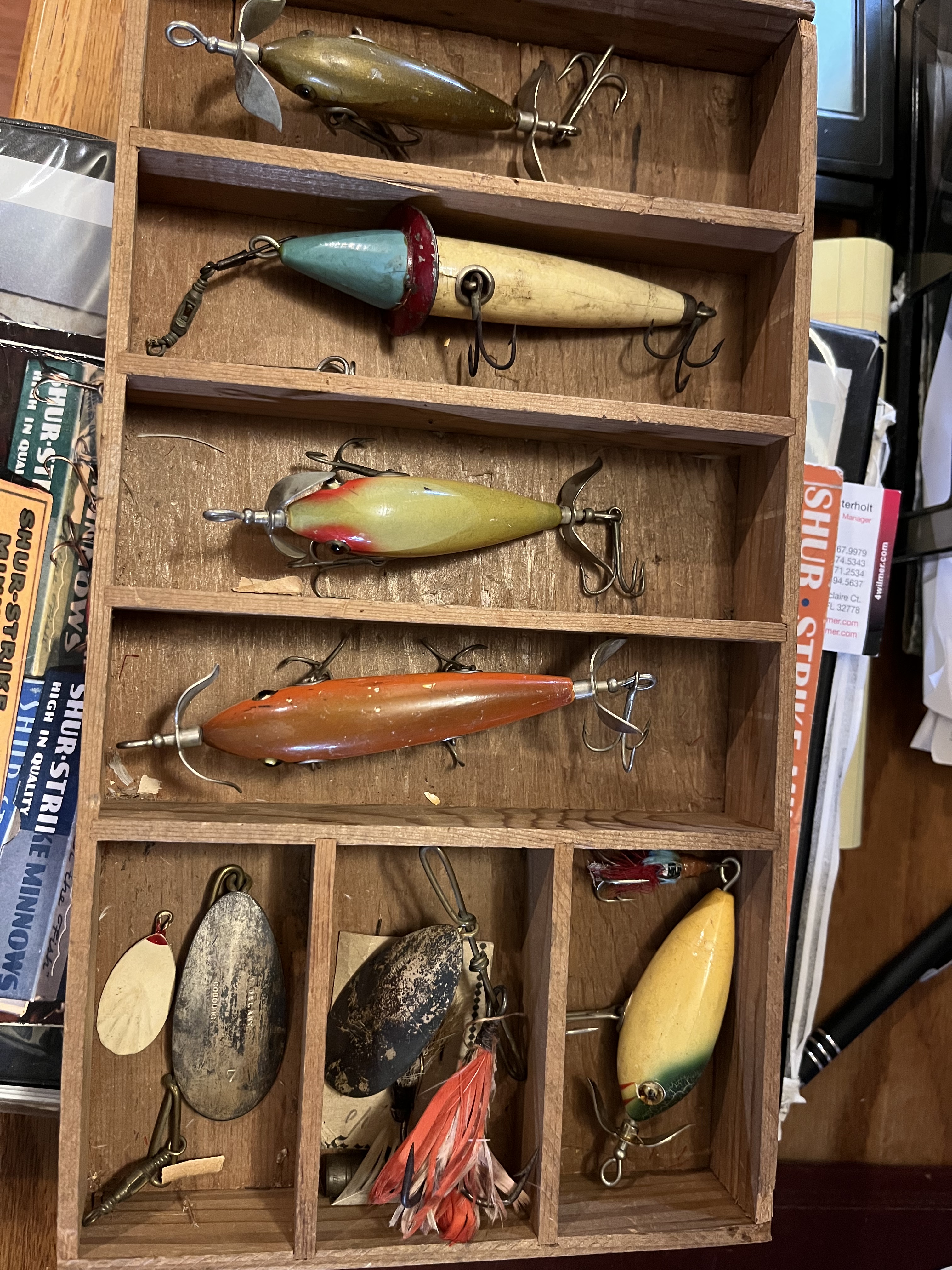 Vintage Rare Plunker Fishing Lure Lot Wood Top Water Lures Wooden